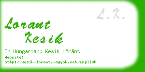 lorant kesik business card